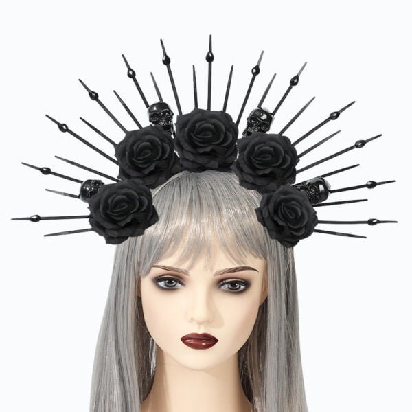 Gothic Skull Bow Headband