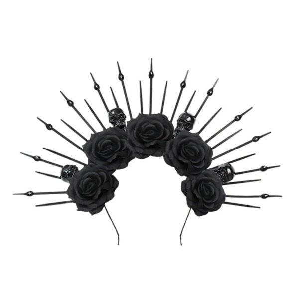 Gothic Skull Bow Headband