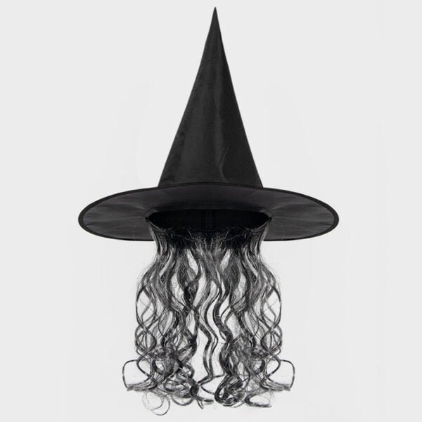 Halloween Witch Wig Hat and Mask